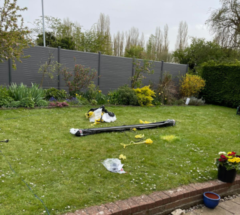 Dark Grey Composite Garden Fence Panels